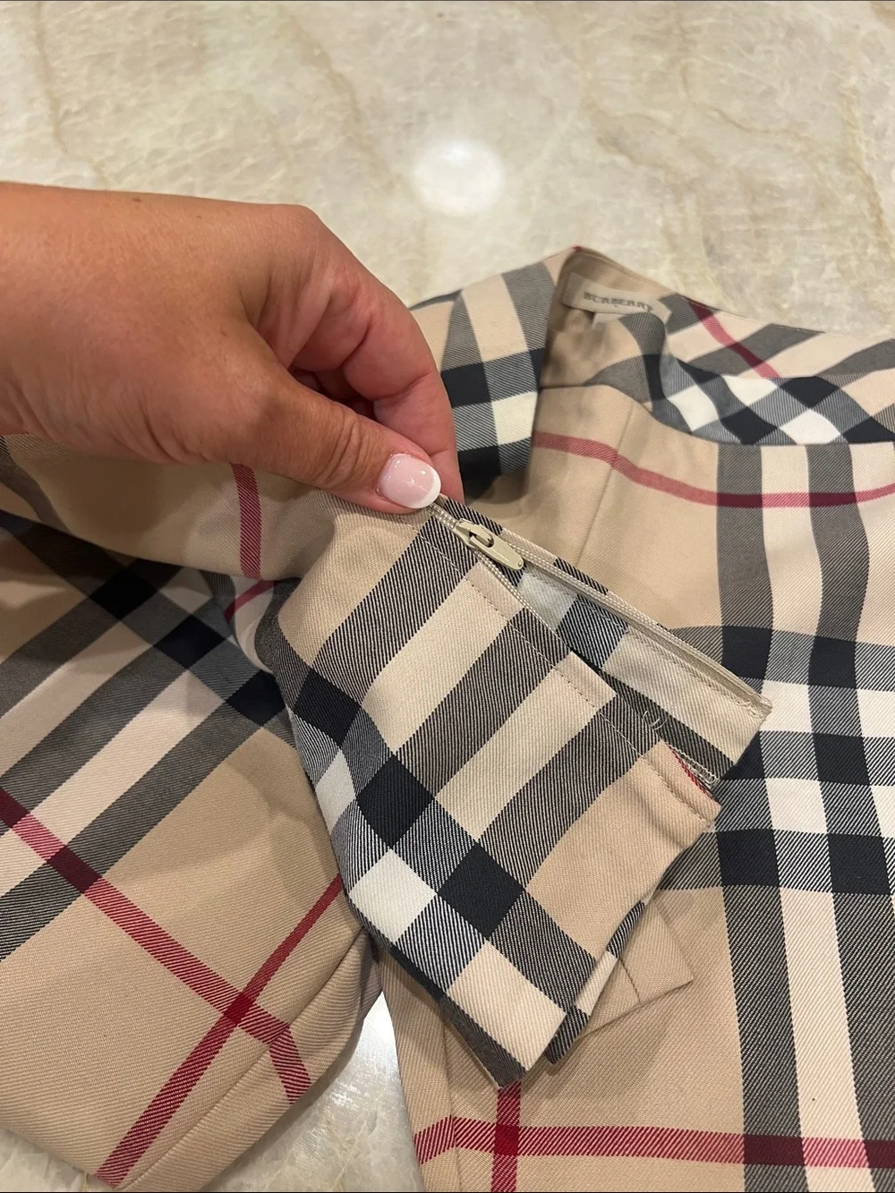 Burberry Signature Check Lined Pant - Size 12Y